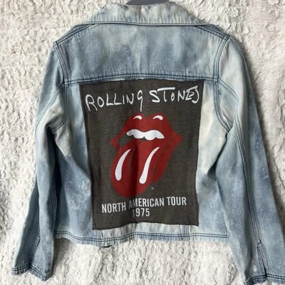 Chaqueta de camionero vaquera Rolling Stones North American Tour 1975 de colección Y2K Chadwicks Foto 1 de 4