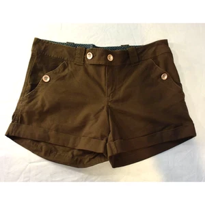 Vintage Y2K Cargo Shorts Juniors 13 Ocean Pacific Brown Mid Rise Twill Retro 00s - Picture 1 of 6