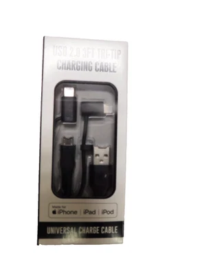 USB 2.0 3FT TRI-TIP UNIVERSAL CHARGING CABLE - Image 1 of 2