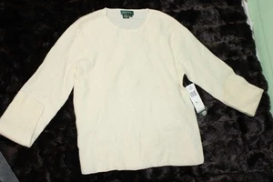 Women’s Lauren Ralph Lauren Wool/Cashmere Knit Sweater New With Tag XL Cream - Picture 1 of 6