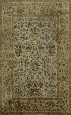 Exquisite Handcrafted All-Over Agra Rug with Classic Floral Design 9x12 Carpet - Image 1 of 4