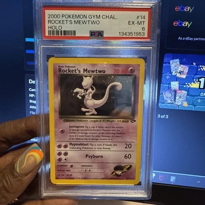 Pokémon TCG Rockets Mewtwo Gym Challenge Holo Card 14/132 PSA 6 - Image 1 of 2
