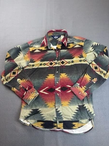 Vintage Woolrich Aztec Navajo Southwest Flannel Blanket Print Shirt Mens Small - Picture 1 of 7
