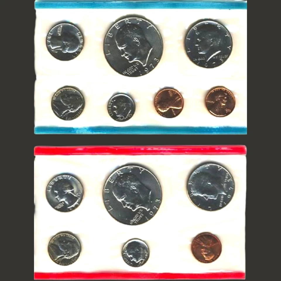 1973 Uncirculated Coin Set U.S Mint - Free Shipping - Image 1 of 1