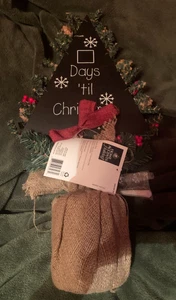 19" - Weihnachten Countdown Baum-mit Kreide-Home Akzente Urlaub-Neu mit Etikett - Bild 1 von 6