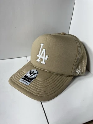 Los Angeles Dodgers '47 Brand Khaki Clean Up Strapback Adjustable Hat NWT - Image 1 of 3