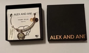 Brazalete Alex and Ani Marfil Ella Elephante Rosa Dije Nuevo con Etiqueta Tarjeta y Caja Empatía - Imagen 1 de 4