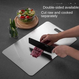 Double Sided Chopping Board Stainless Steel Kneading Dough Board - Picture 1 of 17