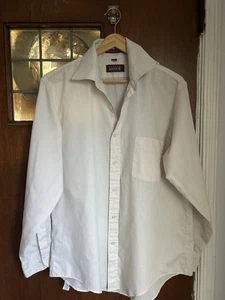 Austin Manor Long Sleeve Button Up Shirt Men's Size 16 Vintage Polyester  - Picture 1 of 6