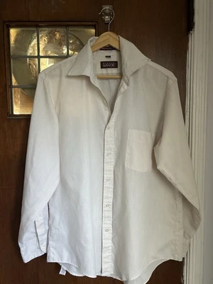 Austin Manor Long Sleeve Button Up Shirt Men's Size 16 Vintage Polyester  - Image 1 of 4