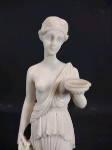 Hebe, Akt Göttin Jugend Mundschenk Griechisch Römer Marmor Harz Statue Vintage - Bild 1 von 22