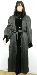 SHEARED MINK FUR BELTED REVERSIBLE COAT Sz.L Nerz-Visone-貂皮-ミンク - Picture 1 of 6