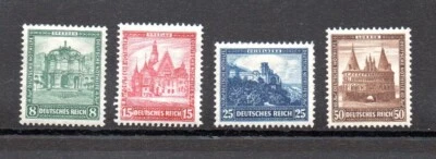 Germany 1931 old set architecture Nothilfe stamps (Michel 459/62) nice MLH - Image 1 of 2