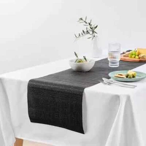 Black Table Runner 33x150cm Dining Table Dinner Table Decor Tableware - Picture 1 of 4