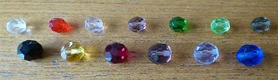Tube of Gutermann Diamond Cut Oval Glass Beads in Various Colours ~ 8mm or 10mm - Image 1 of 4