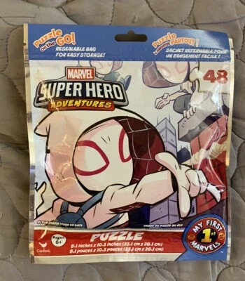 Marvel Super Hero Adventures SPIDER GWEN 48 ПК головоломка на ходу новый - Изображение 1 из 2