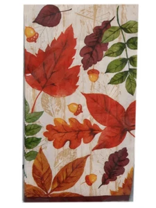 Lush Leaves Fall Autumn 16 Ct Paper Guest Napkins 3 Ply Thanksgiving - Picture 1 of 2