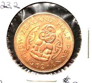 New Zealand 1962 Half penny KM 23.2 BU - Picture 1 of 2