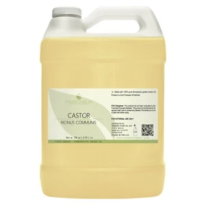 Pure Natural Castor Oil Bulk Gallon for Hair Growth Eyelashes Eyebrows Beards - Picture 1 of 1