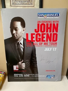 MUSIC SINGER JOHN LEGEND SIGNED PERFORMANCE AUTOGRAPH POSTER JULY 17 2014 CASINO - Picture 1 of 9