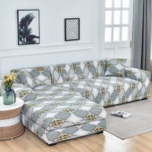 Living Room Elastic Sofa Covers L-shaped Corner Armchair Cover Needs 2 Pieces