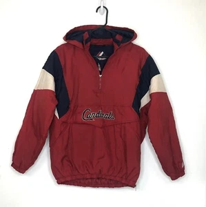 Vintage St Louis Cardinals 1/4 Zip Pullover Jacket Mens Large Majestic * - Picture 1 of 11