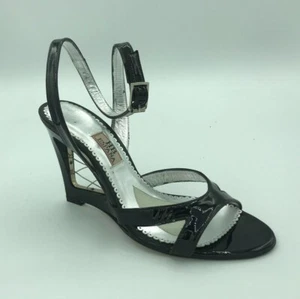 HB Shoes Ladies Womens High Heel Black Patent Strap Stiletto Shoes Heel Size 4 - Picture 1 of 3