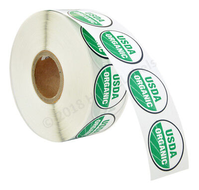1-120 Rolls USDA Organic Labels 1  Crcle Dots 1000 Adhesive Stickers Per Roll • 319.99$