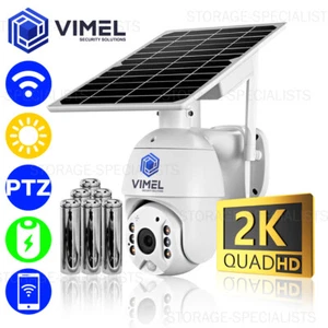 WIFI Solar Camera 2K Wireless Security Outdoor Battery PTZ CCTV Home Alarm - Picture 1 of 11
