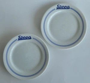 2 RARI piatti da pane 1928 Deco rinfreschi/ristoranti China Buffalo NY (6 7/8") - Foto 1 di 10