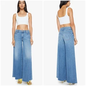 Mother The Swisher Sneak Fray Boogie Down Super Wide Leg Jean Sz 25 NWOT - Picture 1 of 13