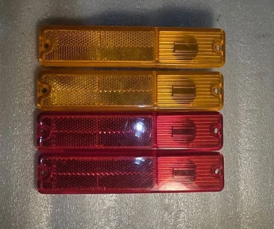 Se adapta a luces de señalización laterales Jeep CJ5 1972-1980 CJ7 1976-1980 2 ámbar 2 rojo de Crown Foto 1 de 4
