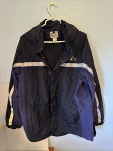 FedEx Stan Herman VF Imagewear Reflective Rain Coat Windbreaker Hooded Large - Picture 1 of 9
