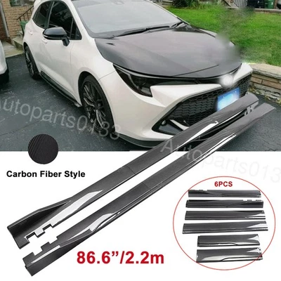 For Toyota Corolla 2001+ 86.6" Extensions Rocker Panel Side Skirt Rocker Panel Foto 1 de 4