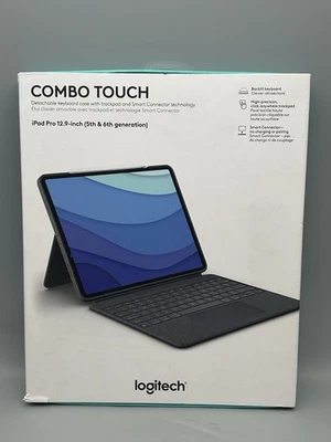 Logitech Combo Touch Keyboard Case for 12.9" Apple iPad Pro 5th 6th Gen - Image 1 of 4