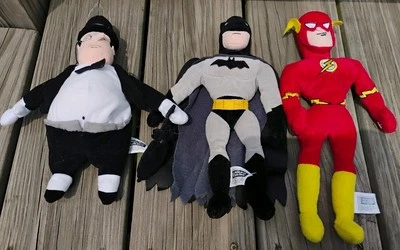 De colección Warner Bros Studio Bean Bag Peluche Batman Pingüino The Flash DC Comic Lote 3 Foto 1 de 4