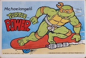 Michaelangelo, Turtle Power, Vintage Sticker Postcard - Picture 1 of 2
