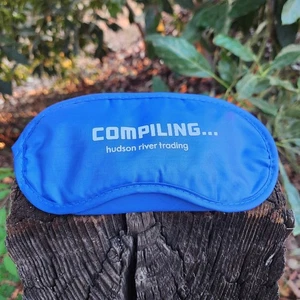 Hudson River Trading HRT Sleep Mask "Compiling" Blue - Picture 1 of 3