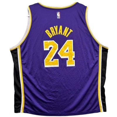 Los Angeles Lakers Kobe Bryant 24 Basketball Jersey Mens 3XL Purple Gold NBA - Image 1 of 4
