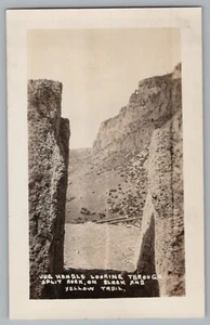 Jug Handle Split Rock Black & Yellow Trail Real Photo Postcard RPPC 1925-49 - Picture 1 of 2