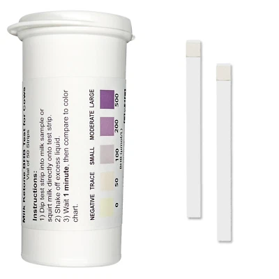 Milk Ketone Test for BHB in Cow Milk [50 Test Strips[