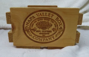Caja de madera rara Napa Valley soporte para cajas cintas Sony tiene capacidad para aproximadamente 10" de largo - Imagen 1 de 6
