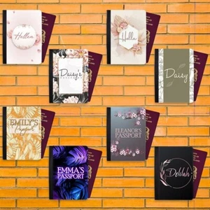 Funda Pasaporte Personalizada Floral Cualquier Nombre Texto Niños Vacaciones Accesorio Regalo 141 - Imagen 1 de 13