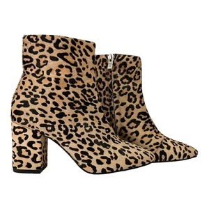 Halogen Alexa Leopard Print Calf Hair Boots Size 5M - Picture 1 of 6