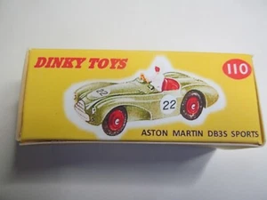 REPRODUCTION DINKY ASTON MARTIN DB 3S No 110 BOX - BOX ONLY - - Picture 1 of 1