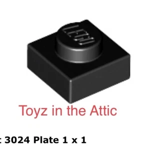 Lego 1x 3024 Black Plate 1 x 1 6897 Space Police II - Picture 1 of 1