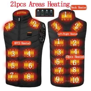 Men Women Coat Intelligent USB Electric Heating Thermal Warm Clothes Winter New - Picture 1 of 32
