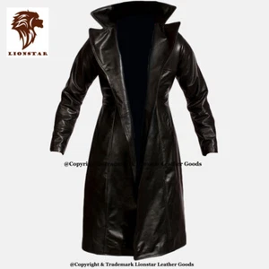 Lionstar Dracula Crow Vampire Gothic Steampunk Vintage Real Leather Long Coat - Picture 1 of 3