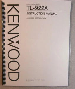 Kenwood TL-922A Instruction Manual: 11" x 17" Foldout Schematic & Plastic Covers - Picture 1 of 1