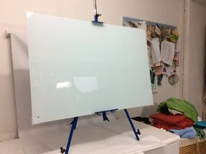 New Boxed Glass White Magnetic Whiteboard 90cm X 60cm Dry Wipe 35” x 23” - Picture 1 of 15
